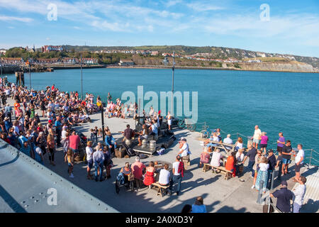 Le port de Folkestone, Kent, UK Banque D'Images