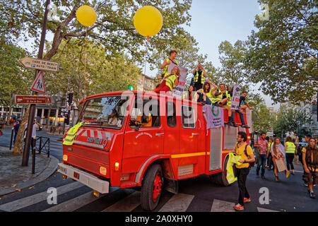 Paris, France. Sep 21, 2019. Manifestation pour le climat, la biodiversité, la justice sociale et contre la répression, le 21 septembre 2019 à Paris, France. Banque D'Images