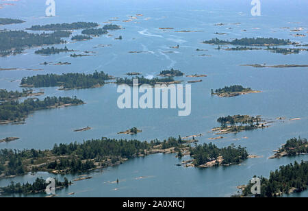 La baie Georgienne à partir de l'air Banque D'Images