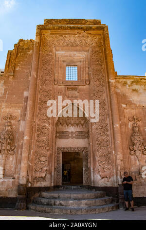 Dogubayazıt, Turquie : la porte de la cour d'Ishak Pasha Palace, le célèbre palais de semi-ruiné période ottomane (1685-1784) Banque D'Images