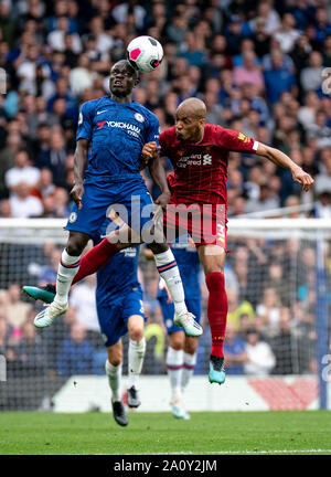 Londres, Royaume-Uni. 22 Sep, 2019. N'Golo Kante de Chelsea au cours de la Premier League match entre Chelsea et Liverpool à Stamford Bridge, Londres, Angleterre le 22 septembre 2019. Photo par Liam McAvoy/Premier Images des médias. Credit : premier Media Images/Alamy Live News Banque D'Images