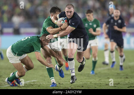 22 septembre 2019, Kanagawa, Japon : Ecosse de Stuart Hogg en action lors de la Coupe du Monde de Rugby 2019 extérieure un match entre l'Irlande et l'Écosse au stade international de Yokohama, près de Tokyo. L'Irlande bat l'Ecosse 27-3. (Crédit Image : © Rodrigo Reyes Marin/Zuma sur le fil) Banque D'Images