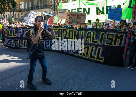 Londres, Royaume-Uni. 20 Septembre, 2019. Des milliers d'étudiants participeront à la seconde le climat mondial grève pour protester contre un manque d'action urgente de la Banque D'Images