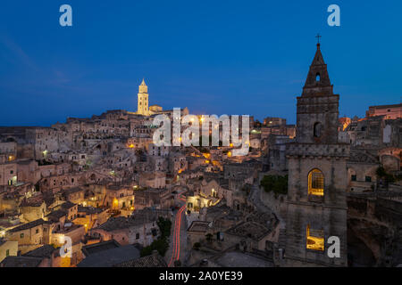 Vue panoramique de Chiesa San Pietro Barisano - Matera Banque D'Images