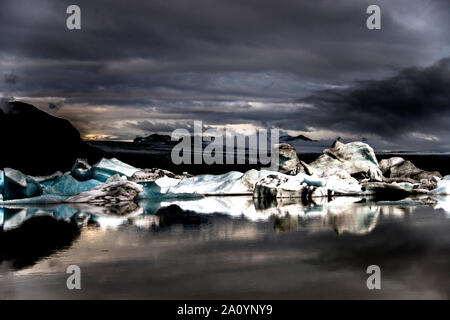 Iceberg Fjallsarlon Lagoon Iceland Banque D'Images