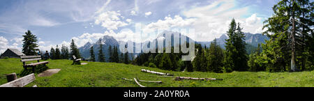 Panorama de montagnes bavaroises Banque D'Images