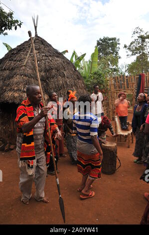 Fête de la tribu Dorze près du village d'Arba Minch Banque D'Images