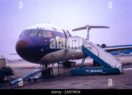 La BOAC VC10 avion à l'aéroport international de Bahreïn Muharraq en 1962. Banque D'Images