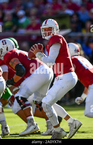 Stanford, Californie, USA. Sep 21, 2019. Au cours de la NCAA football match entre l'Oregon Ducks et le Stanford Cardinal à Stanford Stadium de Stanford, en Californie. Chris Brown/CSM/Alamy Live News Banque D'Images