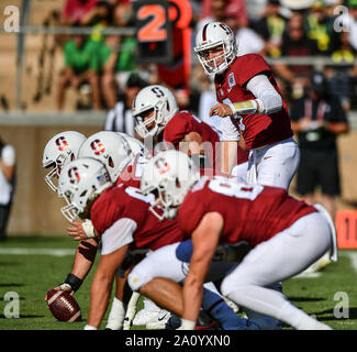 Stanford, Californie, USA. Sep 21, 2019. Au cours de la NCAA football match entre l'Oregon Ducks et le Stanford Cardinal à Stanford Stadium de Stanford, en Californie. Chris Brown/CSM/Alamy Live News Banque D'Images