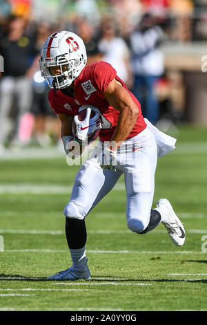 Stanford, Californie, USA. Sep 21, 2019. Au cours de la NCAA football match entre l'Oregon Ducks et le Stanford Cardinal à Stanford Stadium de Stanford, en Californie. Chris Brown/CSM/Alamy Live News Banque D'Images