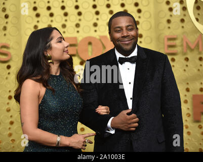 Los Angeles, USA. 22 Sep, 2019. (L-R) Christina Evangeline et Kenan Thompson arrivent pour la 71e Primetime Emmy Awards annuel tenu au théâtre dans le centre-ville de Los Angeles le Dimanche, Septembre 22, 2019. Photo par Christine Chew/UPI UPI : Crédit/Alamy Live News Banque D'Images