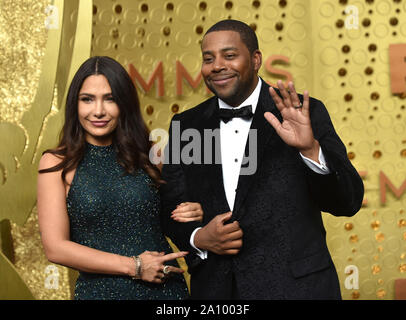 Los Angeles, USA. 22 Sep, 2019. (L-R) Christina Evangeline et Kenan Thompson arrivent pour la 71e Primetime Emmy Awards annuel tenu au théâtre dans le centre-ville de Los Angeles le Dimanche, Septembre 22, 2019. Photo par Christine Chew/UPI UPI : Crédit/Alamy Live News Banque D'Images