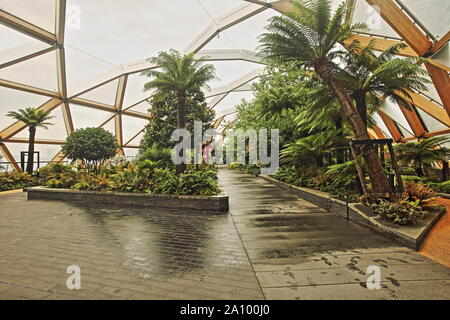 Traverse le Roof Garden, Canary Wharf, London Banque D'Images