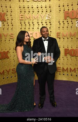 Los Angeles, CA. 22 Sep, 2019. Christina Thompson, Kenan Thompson aux arrivées pour 71e Primetime Emmy Awards - Arrivals 1, Microsoft Theatre, Los Angeles, CA Septembre 22, 2019. Credit : Priscilla Grant/Everett Collection/Alamy Live News Banque D'Images