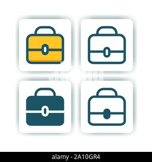 Sac valise pour l'icône mobile, web, et la présentation d' vecteur de couleur Illustrator Illustration de Vecteur