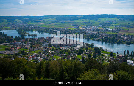 Belle à Stein am Rhein Le Rhin en Suisse Banque D'Images