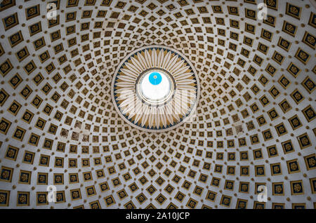 Motif géométrique de l'Eglise du dôme de Mosta, Malte. Banque D'Images