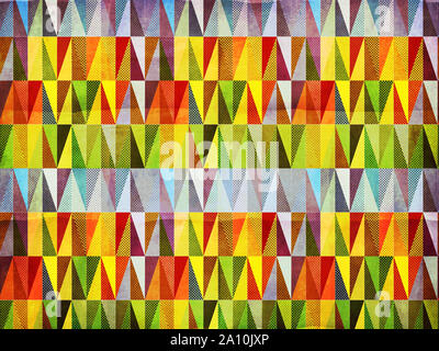 Triangles colorés décoratifs abstract background. Banque D'Images