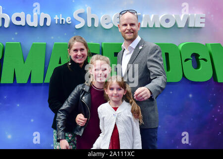 Becher, assister au film Shaun le mouton : Livre Farmageddon, à Odéon LUXE le 22 septembre 2019, Londres, Royaume-Uni. Credit Photo : Alamy/Capital Live News Banque D'Images