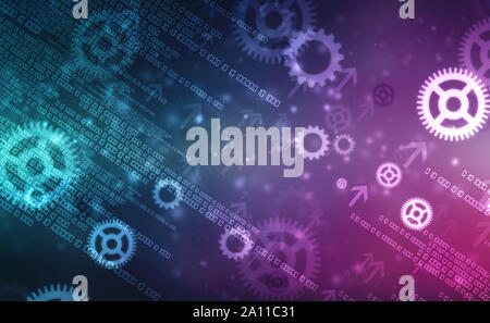 La technologie numérique, l'arrière-plan de la technologie, l'arrière-plan abstrait arrière-plan, le cyberespace futuriste concept Banque D'Images