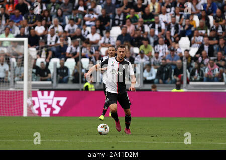 Torino, Italie. 21 septembre 2019. Italien de série A. la Juventus FC contre l'Hellas Vérone. Aaron Ramsey de la Juventus FC. Banque D'Images