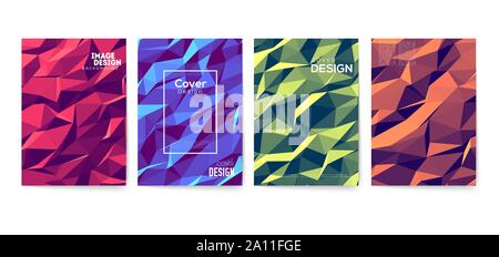 Les motifs géométriques. Couvre la conception minimale. Les gradients de demi-teintes colorées contexte Illustration de Vecteur