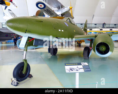 Royal Air Force (RAF) Musée / Hendon, Londres, ROYAUME UNI - 29 juin 2014 : du vrai avion historique du monde entier sur l'écran : Messerschmitt Me 262 Banque D'Images