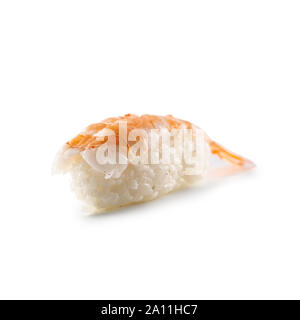 Nigiri Sushi différents types isolé sur fond blanc Banque D'Images