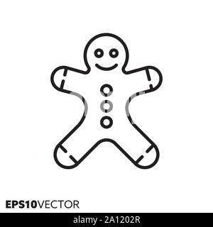 L'icône de la ligne Gingerbread Man concept. Gingerbread Man télévision ...