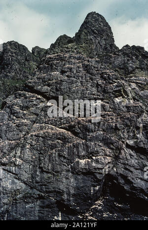 St Kilda. Un groupe d'îles situées à quelque 40 miles à l'Océan Atlantique.La Section des falaises de l'île de Boreray. L'Écosse. Banque D'Images