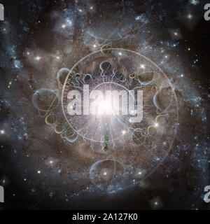 Esprit éternel. Spirale de temps dans l'espace. Aura ou âme Banque D'Images