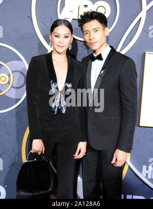 West Hollywood, Californie, USA 22 septembre 2019 acteur actrice Dianne Doan et Manny Jacinto assister à HBO's Post Emmy Award Réception suivant 71e Primetime Emmy Awards le 22 septembre 2019 à l'esplanade du centre de design pacifique de West Hollywood, Californie, USA. Photo de Barry King/Alamy Live News Banque D'Images