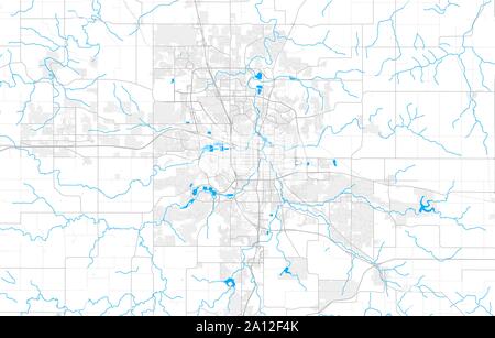Détaillée riche région carte des vecteurs Rochester, Minnesota, USA. Modèle de carte pour la décoration. Illustration de Vecteur