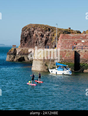 Entrée au port de Victoria, Dunbar, Ecosse Banque D'Images