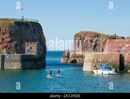 Entrée au port de Victoria, Dunbar, Ecosse Banque D'Images