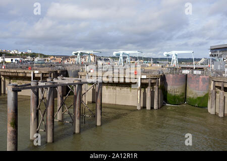 Le barrage de Cardiff Bay, Nouvelle-Galles du Sud Banque D'Images