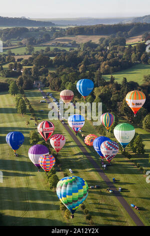 Ciel de Longleat Safari de Longleat Estate dans le Wiltshire en Angleterre Banque D'Images