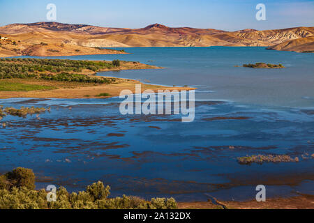 Réservoir du barrage Sidi Chahed au Maroc Banque D'Images