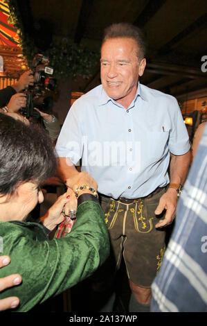 Arnold Schwarzenegger au cours de l'Oktoberfest, Theresienwiese à 2019 le 22 septembre 2019 à Munich, Allemagne Banque D'Images