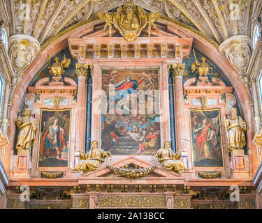 Peintures de l'autel principal de la cathédrale Mezquita de Cordoue. L'Andalousie, espagne. Banque D'Images