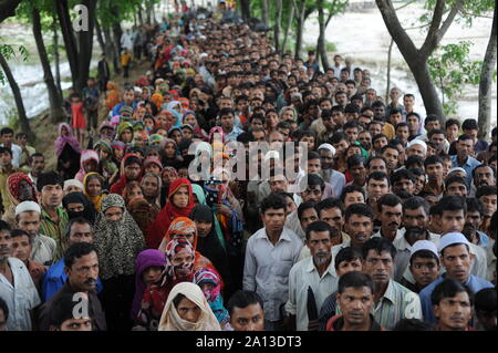 28 juillet 2012. Coxs Bazar, le Bangladesh. Au camp de réfugiés rohingyas au Bangladesh Banque D'Images