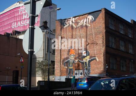 Run DMC murale, Glasgow Banque D'Images