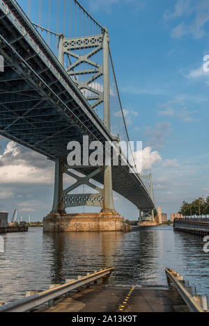 Benjamin Franklin Bridge à Philadelphie 02 Banque D'Images