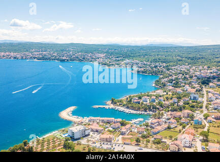 Vue panoramique de l'île de Krk, Croatie Banque D'Images