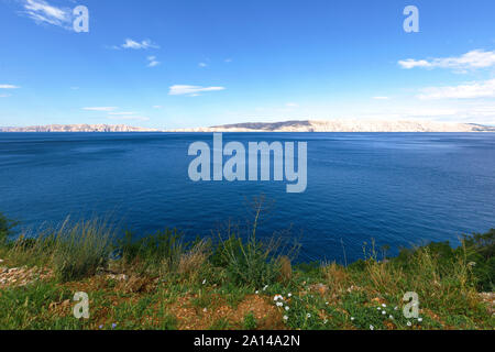 Vue panoramique de l'île de Krk, Croatie Banque D'Images