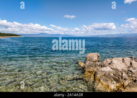 Vue panoramique de l'île de Krk, Croatie Banque D'Images