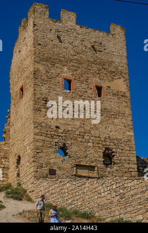 Feodosia, Crimée, Russie - 11 septembre 2019 Ancienne forteresse génoise Banque D'Images