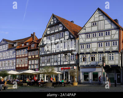 Maisons à colombages sur la place du marché, Plan Großer Celle, Basse-Saxe, Allemagne, Europe Banque D'Images