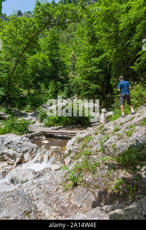 Axée sur la nature de la vallée de la 'réserve Ferriere ' à Amalfi (Italie) Banque D'Images